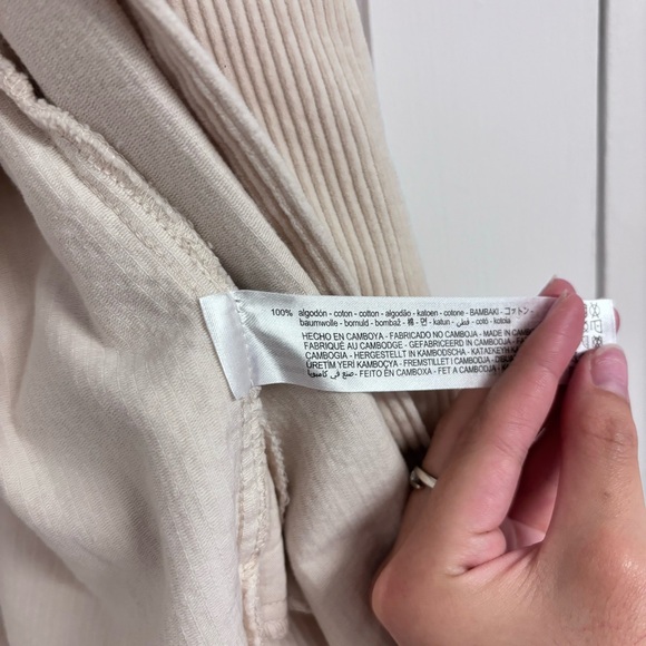 Zara Corduroy Oversized Cropped Cream Jacket Small - Picture 2 of 8